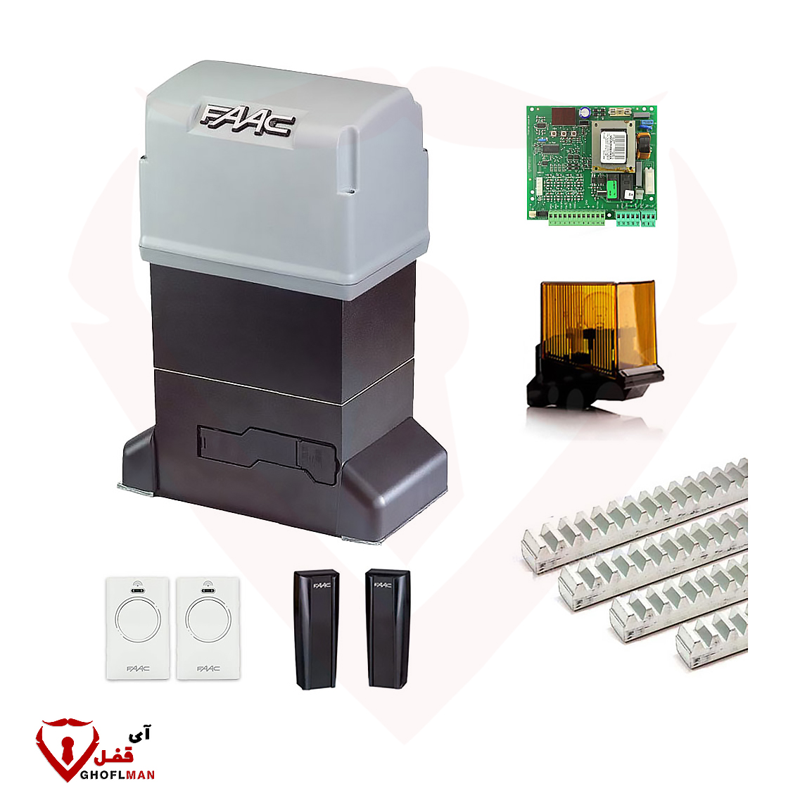 طقم أبواب منزلقة كهروهيدروليكية، موديل 746 Kit، ماركة Faac
