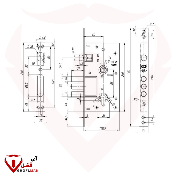 رمز قفل مضاد للسرقة 257-252 كالي كالي