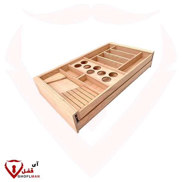 حامل ملعقة TANSU ذو طبقتين داخل الدرج السريع الخارجي