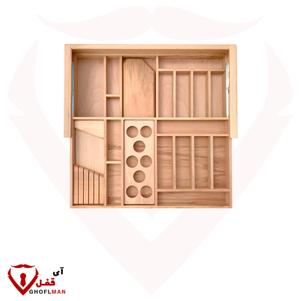 حامل ملعقة TANSU ذو طبقتين داخل الدرج السريع الخارجي