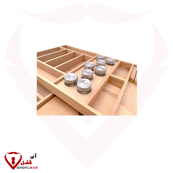 حامل ملعقة TANSU ذو طبقتين داخل الدرج السريع الخارجي