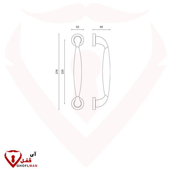 مقبض باب المدخل كود 1004L إيران إيران