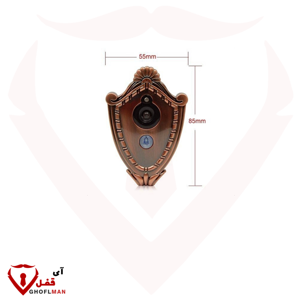 فتحة باب على الطراز الملكي مع رمز الجرس UPV611 unixpart unixpart