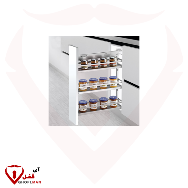 خزانة جانبية كبيرة مكونة من 3 طوابق (رف الزجاجات والتوابل) WB2348 MELLONI
