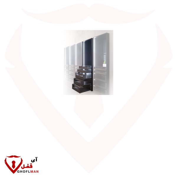 FANTONI سلم سوبر مفصلي، موديل نحيف، زجاج مصمت، FANTONI