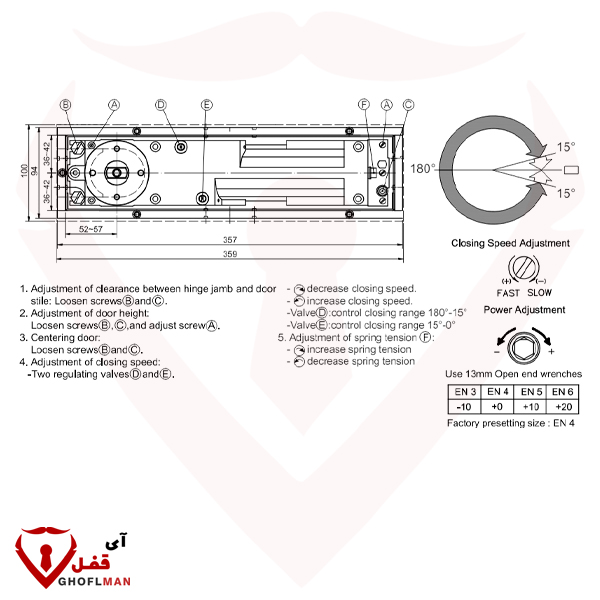 مفصلة آرام المحورية، شريط فولاذي، كود HPVH-04 QAENI QAENI