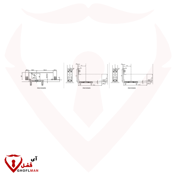 المفصلة المفصلية PDC-105W-S NHN PDC-105W-S